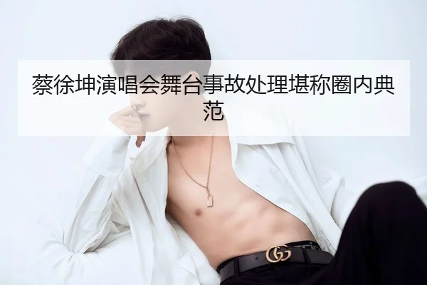 蔡徐坤演唱会舞台事故处理堪称圈内典范